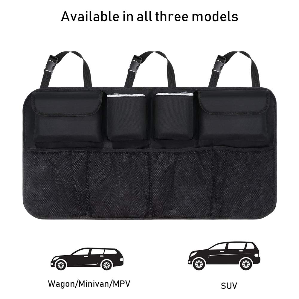 URAQT Car Organizer for Trunk & Back Seat Black