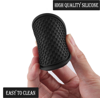 SINGARO Non-Slip Car Cup Holder Coasters Black Set of 4