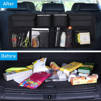 URAQT Car Organizer for Trunk & Back Seat Black
