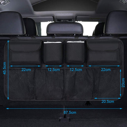 URAQT Car Organizer for Trunk & Back Seat Black